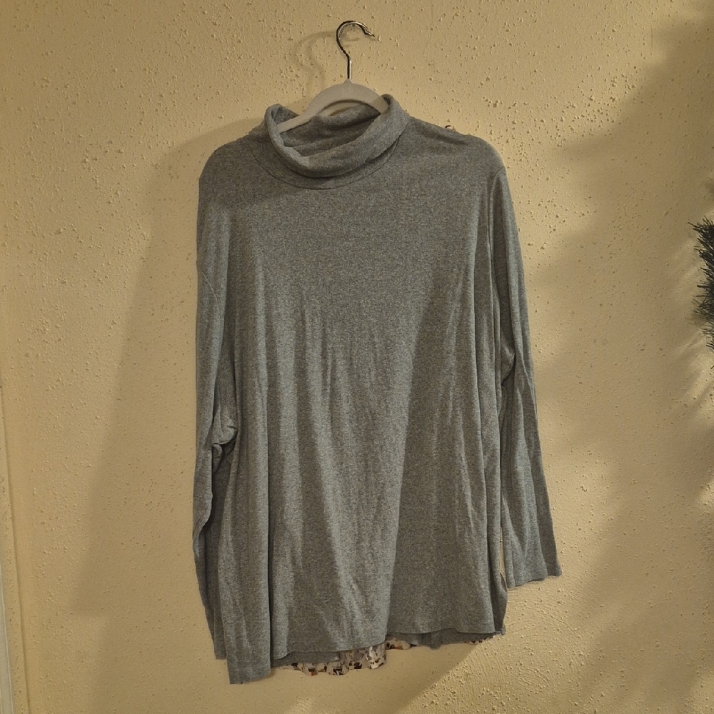 Lane Bryant Heather Gray Knit Top